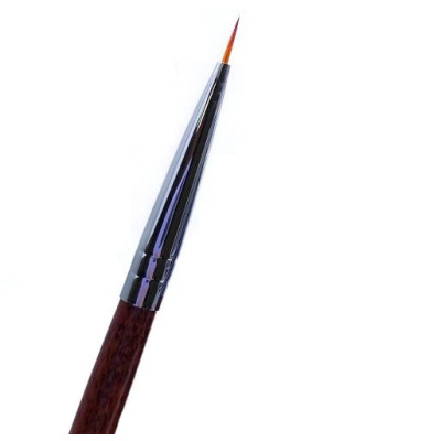 Кисть для дизайна Nail Art волосок 7мм, красное дерево (в тубе)