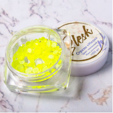 Стразы неоновые разноразмерные "Blesk", цвет: лимонный ~100 шт