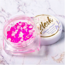 Стразы неоновые разноразмерные "Blesk", цвет: розовый ~100 шт