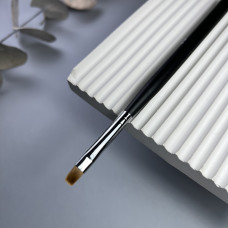 Кисть для геля Nail Art №6 прямая (черная в тубе)