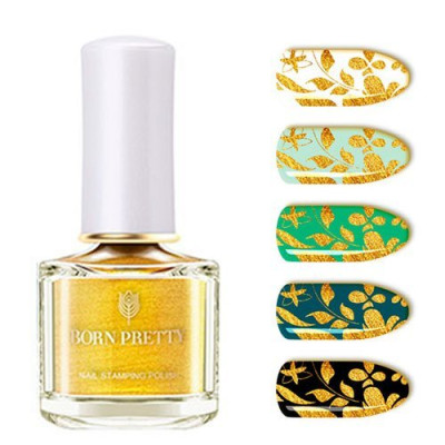 Born Pretty, Лак для стемпинга 42857-01 WN-01 золото, 6 мл