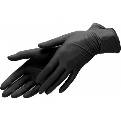 Перчатки нитрил + винил 100шт M черный