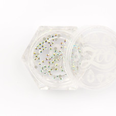 Стразы ZOO 1086 стеклянные прозрачные AB голография SS3 100шт