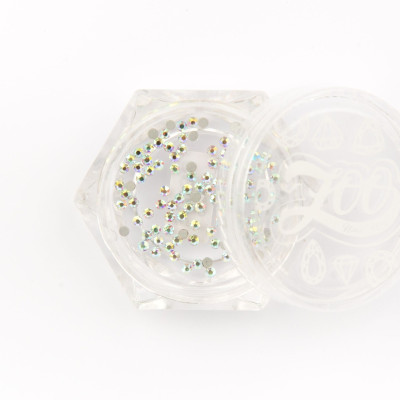 Стразы ZOO 1086 стеклянные прозрачные AB голография SS3 100шт