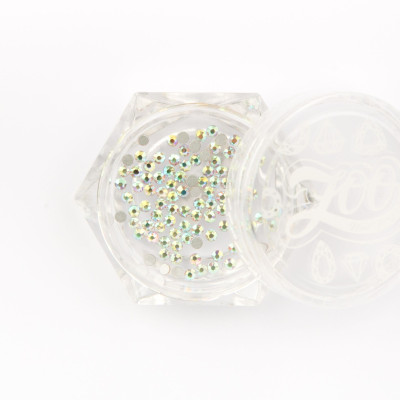 Стразы ZOO 1087 стеклянные прозрачные AB голография SS4 100шт