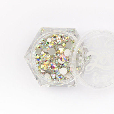Стразы ZOO 1093 стеклянные прозрачные AB голография MIX размеров 200шт