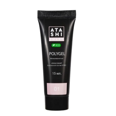 ATASHI Smart Полигель мелкозернистый, ECO, №1, 15мл