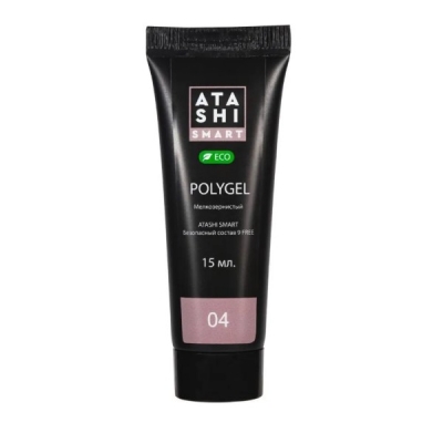 ATASHI Smart Полигель мелкозернистый, ECO, №4, 15мл