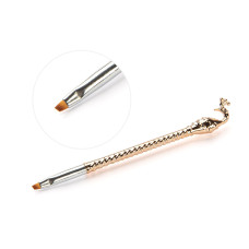 Кисть для геля TNL коричневая скошенная №2