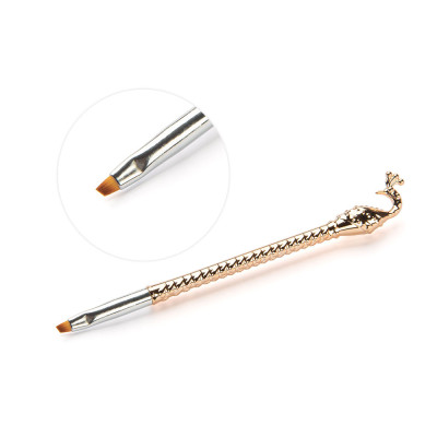 Кисть для геля TNL коричневая скошенная №2