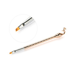 Кисть для геля TNL коричневая скошенная №4