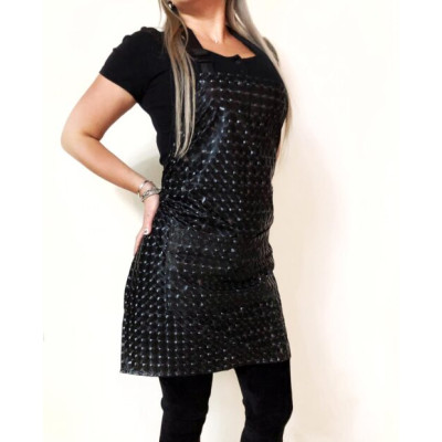 Фартук черный кожаный 3D