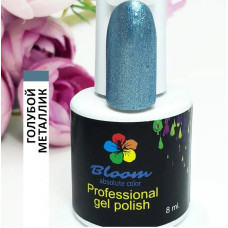 Гель-лак "Bloom" 8мл Голубой металлик