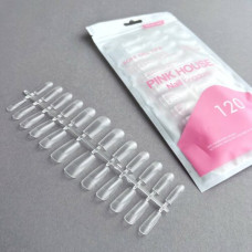 Pink House Типсы 04 Nail Kingdom гелевые с к/зоной квадрат 120 шт.
