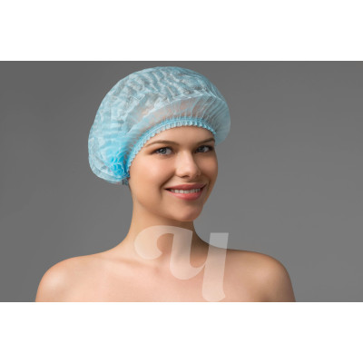 Шапочка шарлотка голубая 50шт