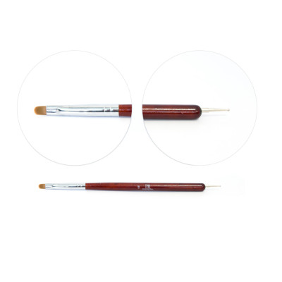 Кисть для геля TNL №2 с дотс