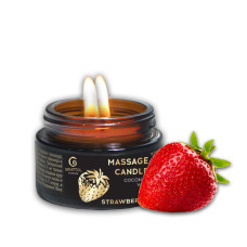 Grattol Свеча Premium Massage Candle на кокосовом воске Strawberry 30мл