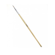 Кисть тонкая Nail Art волосок 11мм, (натуральное дерево)