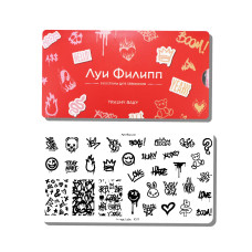 Луи Филипп Пластина для стемпинга Grunge, baby K011