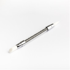 Кисть силиконовая двусторонняя конус/скошенное перо