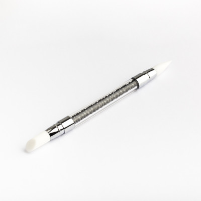 Кисть силиконовая двусторонняя конус/скошенное перо