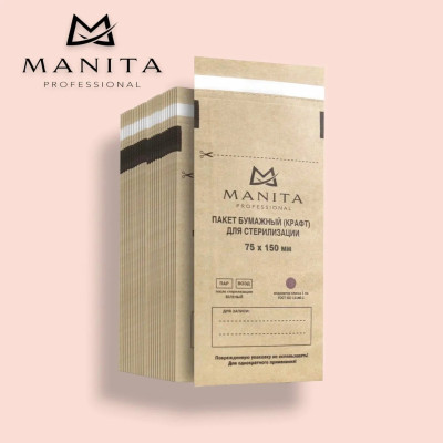 MANITA Крафт-пакет КОРИЧНЕВЫЕ 75*150, 100 шт/уп.