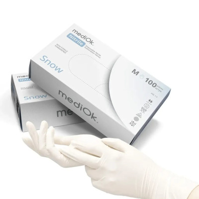 MediOk Перчатки Нитриловые SNOW M 50 пар/уп.