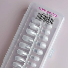 Pink House Типсы гелевые с к/зоной квадр. 240 шт. арт.7859