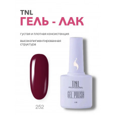Гель-лак TNL 8 Чувств №252 - марсала (10 мл.)
