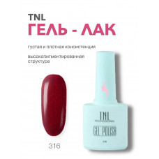Гель-лак TNL 8 Чувств №316 - ягодный блеск (10 мл.)