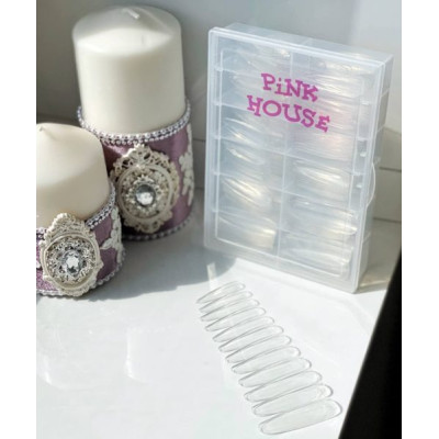 Pink House Типсы для ногтей классические миндаль 240шт