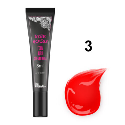Pink House Гель для стемпинга 03 Красный (тюбик)
