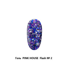 02 гель- flash glitter pink house