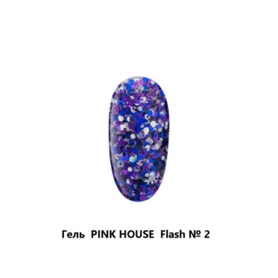 02 гель- flash glitter pink house
