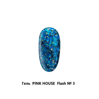 03 гель- flash glitter pink house