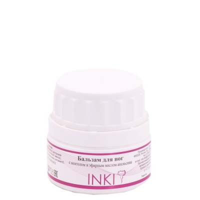 INKI Бальзам для ног с ментолом и эфирным маслом апельсина, 35 мл