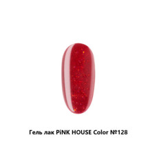 128 color с блестками гель-лак pink house
