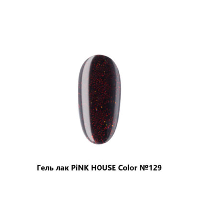 129 color с блестками гель-лак pink house