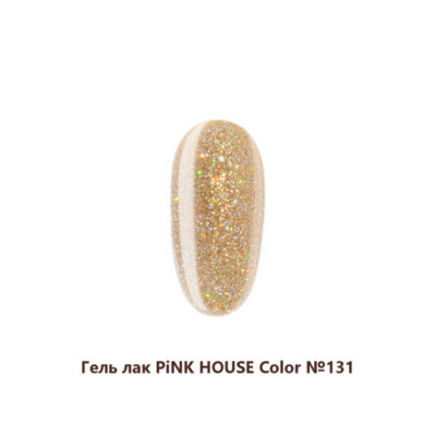 131 color с блестками гель-лак pink house