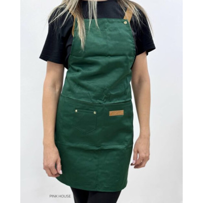 Фартук горчичная лямка черный