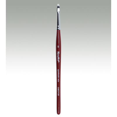 DMGY3R - Кисть синтетика микс градиент укороченная, ручка фигурная бордовая