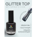 Гель-лак "Bloom" топ 15мл ГЛИТТЕР суперглянецевый без липкого слоя
