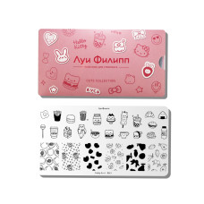 Луи Филипп Пластина для стемпинга Funny food K021