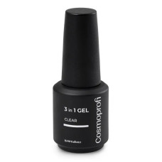 Cosmoprofi универсальный однофазный гель 3 в 1 Clear - 15мл (с кисточкой)