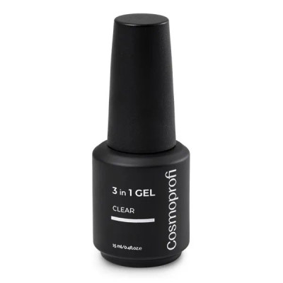 Cosmoprofi универсальный однофазный гель 3 в 1 Clear - 15мл (с кисточкой)