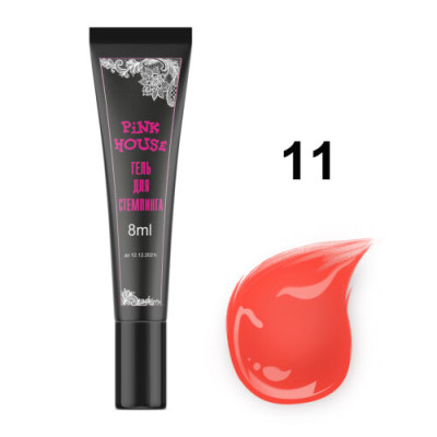 Pink House Гель для стемпинга 11 Неон красный (тюбик)