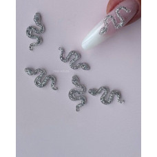Pink House Фигурки "Змея серебро 17 мм" 6 шт