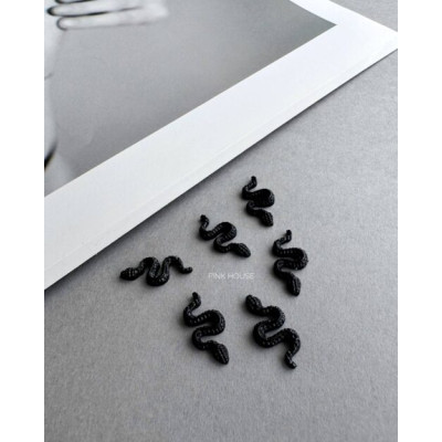 Pink House Фигурки "Змея черная 17 мм" 6 шт