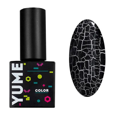 Лак для дизайна YUME COLOR Crack black, 8мл
