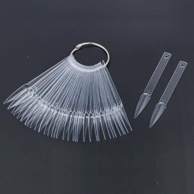 палитра на кольце острые прозрачные 50 шт.*